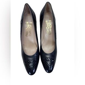 Salvatore Ferragamo .Black Leather Women's Shoes